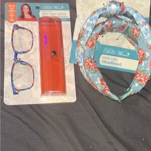Pioneer woman Floral Headband and Blue Light Glasses Set